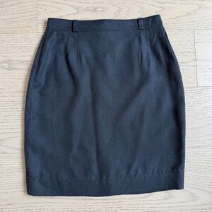 Gerry Weber Vintage 100% Silk Skirt, Grey, Knee-length, Office, Women's US S